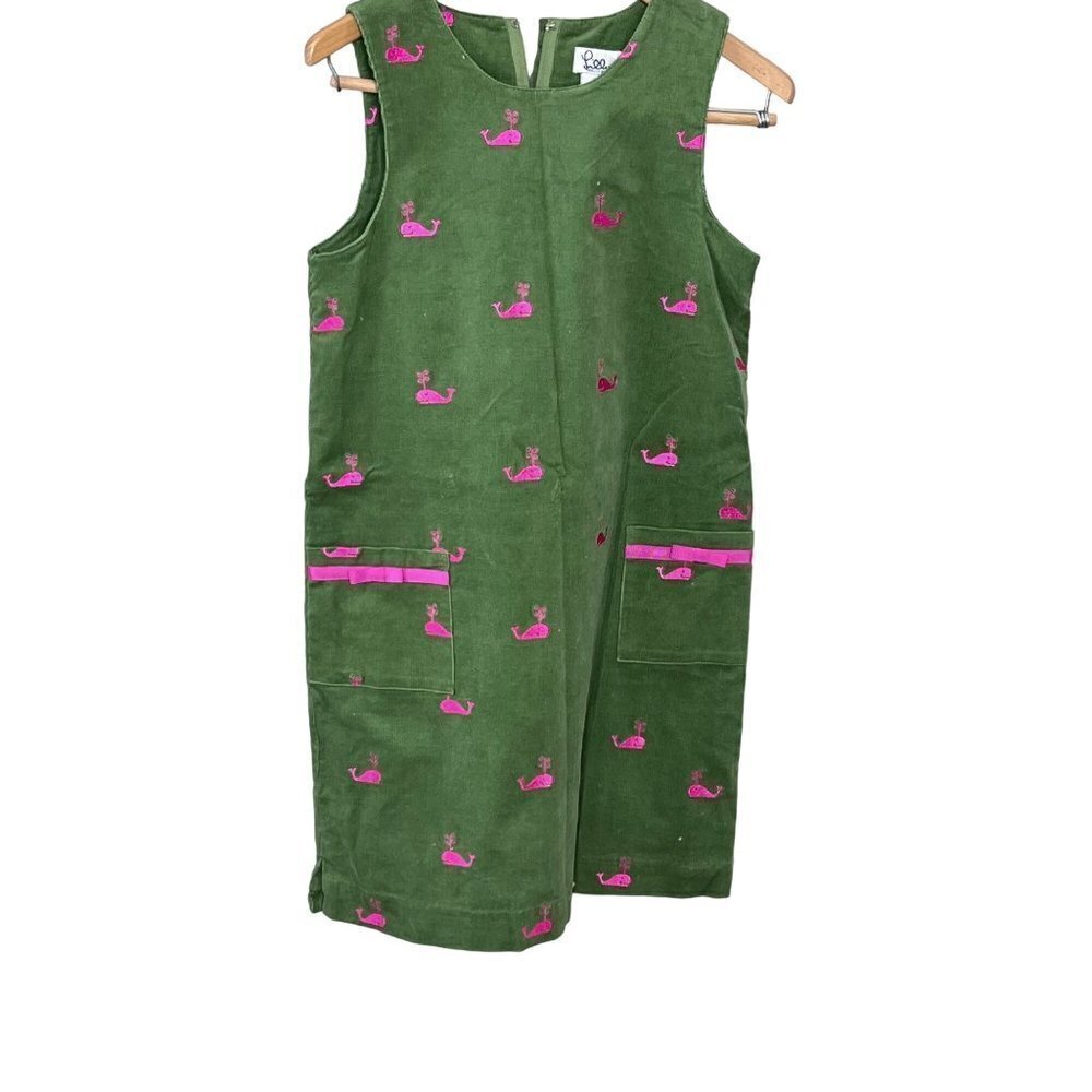 Vintage Pink Whale Lilly Pulitzer Corduroy Jumper/Dress- Size 14‎